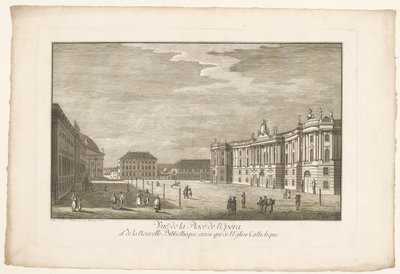 Udsigt over Bebelplatz i Berlin med Alte Bibliothek og det gamle palads og Sint-Hedwigskathedraal Udsigt over Place de l