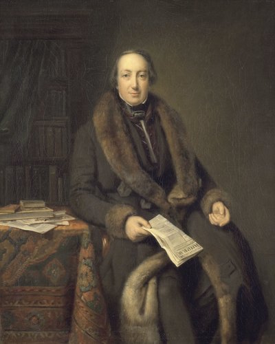 Pieter Arnold Diederichs (1804-74). Boghandler i Amsterdam og grundlægger af Algemeen Handelsblad i 1828 af Johann Georg Schwartze (attributed to)
