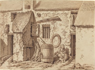 Et rustikt hus i Grand Rue ved Sceaux-Les-Chartreux af Johann Georg Wille