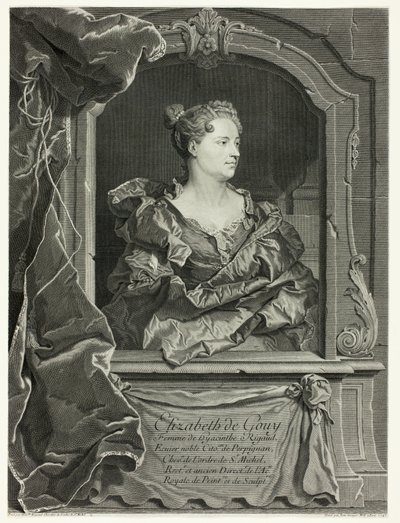 Portræt af Elizabeth de Gouy af Johann Georg Wille