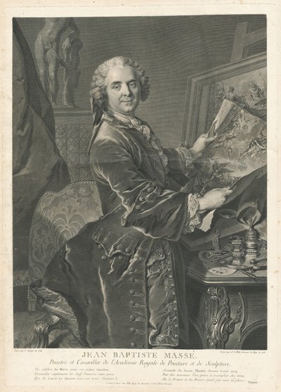 Jean Baptiste-messe af Johann Georg Wille after Louis Tocqué