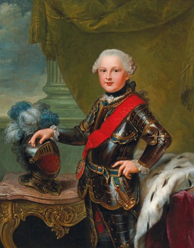 Portræt af Charles II august 1746-1795, hertug af Zweibrücken, ca 1757. af Johann Georg Ziesenis the Younger