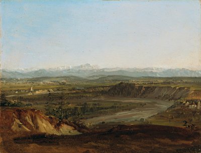Lechtal med udsigt over Zugspitze af Johann Georg von Dillis