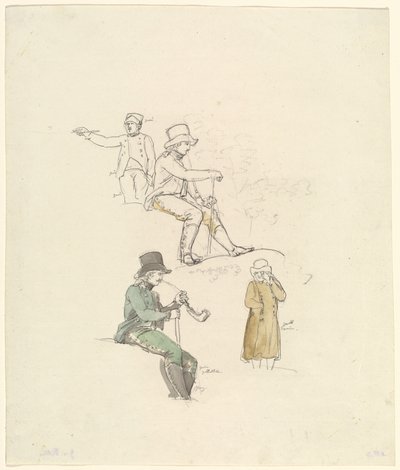 Figurstudier af Johann Georg von Dillis