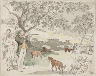 Skydning i forbindelse med kirkens festdag af Johann Georg von Dillis