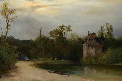 Parkland tidligt om morgenen af Johann Georg von Dillis