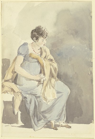 Siddende kvinde af Johann Georg von Dillis