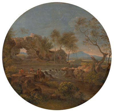 Sydlandskab med en klippebue af Johann Georg von Dillis