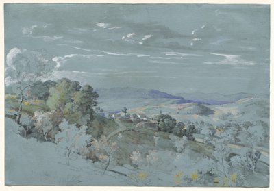 Umbriens bakker nær Perugia af Johann Georg von Dillis