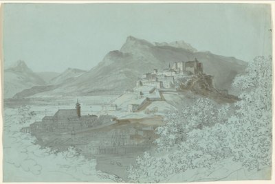 Udsigt over Salzburg af Johann Georg von Dillis