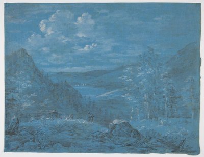 Udsigt over Ankl-Alpe og Schliersee af Johann Georg von Dillis