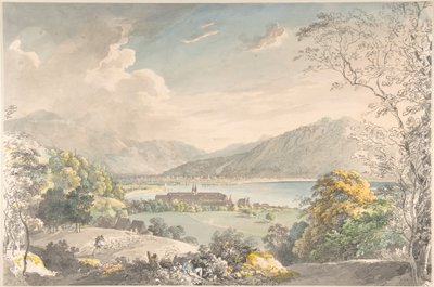 Udsigt over klosteret i Tegernsee set fra nordøst af Johann Georg von Dillis