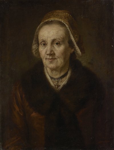 Gammel kvinde med hætte af Johann Georg von Edlinger
