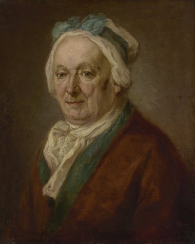 Portræt af en mand med et søvnigt hoved af Johann Georg von Edlinger