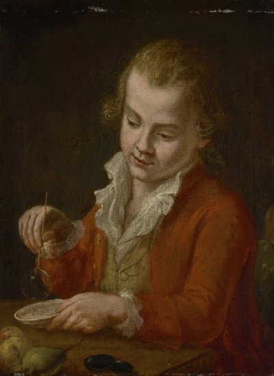 Dreng med sæbebobler af Johann Georg von Edlinger