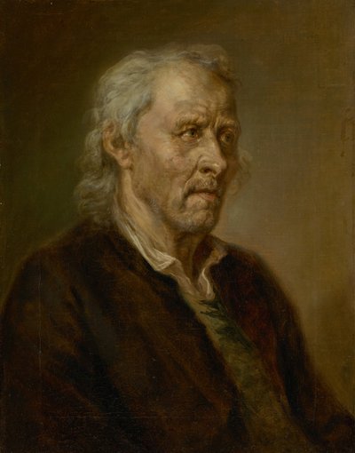 Portræt af en gammel mand med hvidt hår af Johann Georg von Edlinger