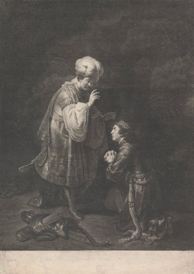 Absaloms underkastelse til sin far, kong David af Johann Gottfried Haid