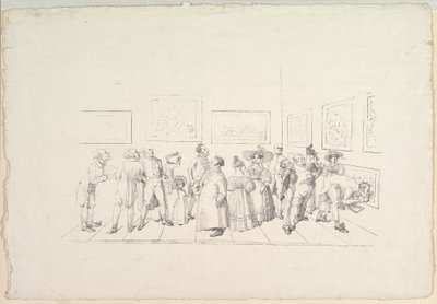 Offentligheden ved en udstilling, 1831. af Johann Gottfried Schadow