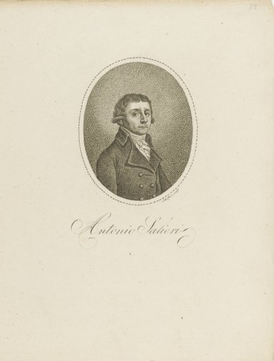 Antonio Salieri 1750-1825, ca. 1800. af Johann Gottfried Scheffner