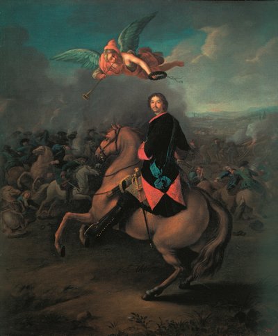 Peter I ved slaget ved Poltava, 1710