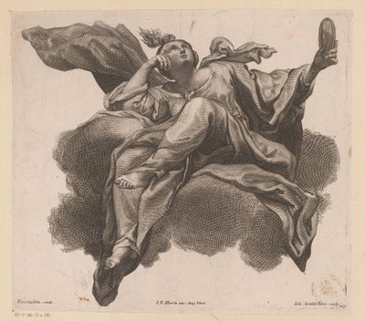 Prudentia med spejl i hånden af Johann Gottfried Thelott