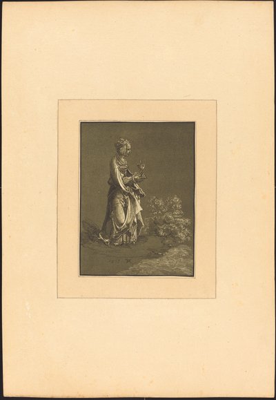 Sankt Barbara af Johann Gottlieb Prestel after Albrecht Altdorfer