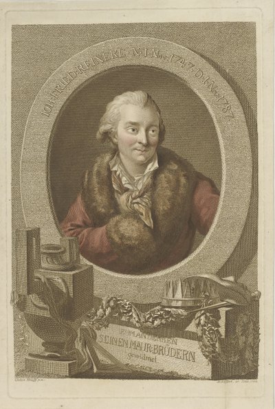 Portræt af Johann Friedrich Reinecke 1745-1787, 1788. af Johann Gottlob Seyffert