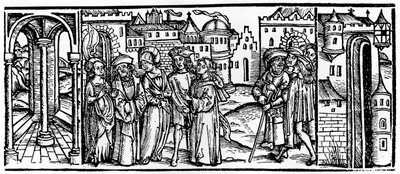 En folio fra Boethius, Consolation of Philosophy, 1910. af Johann Gruninger