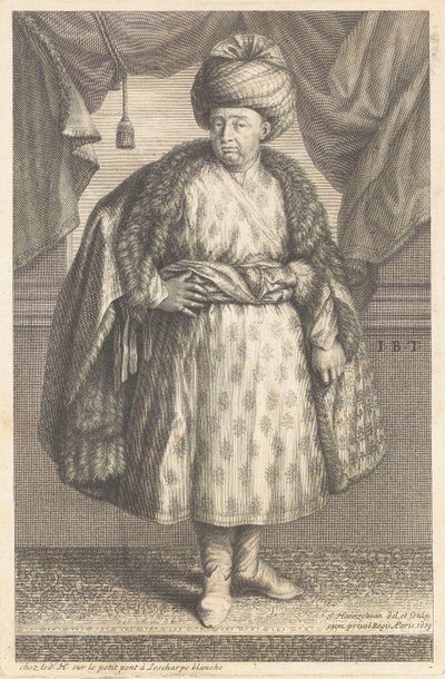 Portræt af Jean-Baptiste Tavernier (1605-1689) af Johann Hainzelmann