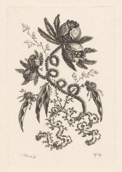 Blomster med bær Fleures Baroque (serietitel) af Johann Heinrich  Hess