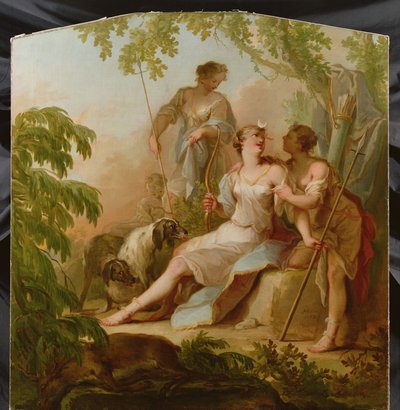 Diana hviler efter jagten af Johann Heinrich Keller