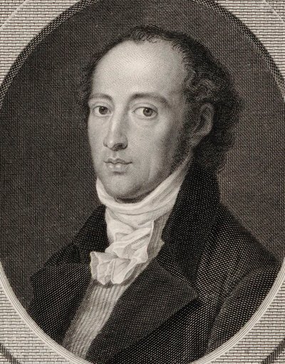 Portrait of the composer Johann Anton André 1775-1842, 1800.dani af Johann Heinrich Lips