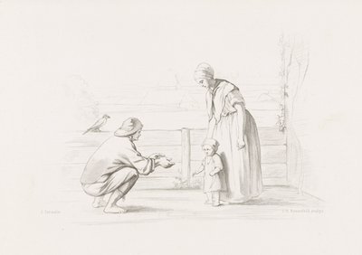 første skridt Havets børn (titel på objekt) af Johann Heinrich Maria Hubert Rennefeld