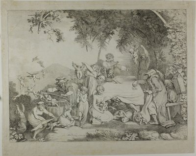 Amorernes auktion af Johann Heinrich Ramberg