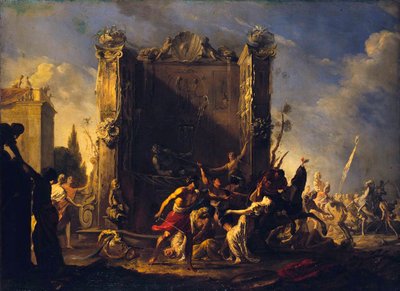 De sabinske kvinders voldtægt, 1630-1640. af Johann Heinrich Schoenfeld