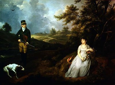 Portræt af en gentleman og en dame af Johann Heinrich Schroder