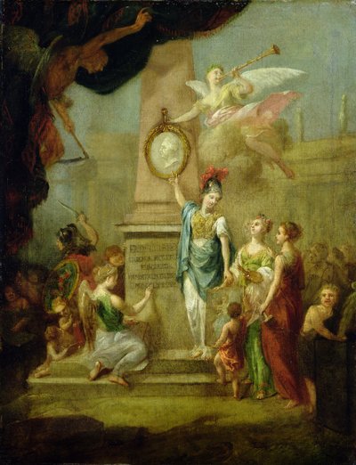 Allegori, der repræsenterer grundlaget for Kunstakademiet i Kassel, ca. 1778 af Johann Heinrich Tischbein