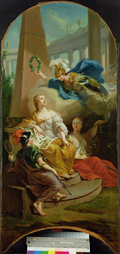 Allegori, der repræsenterer landgravernes velstående styre i Hessen-Kassel, 1764 af Johann Heinrich Tischbein