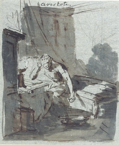 Aristoteles (grafit, blæk & vask på papir) af Johann Heinrich Tischbein
