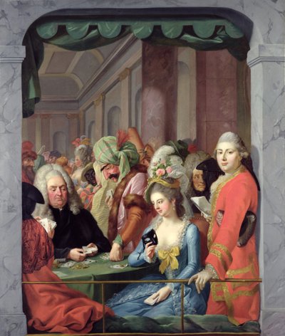 Maskerede Personligheder ved Kassel Hof af Johann Heinrich Tischbein