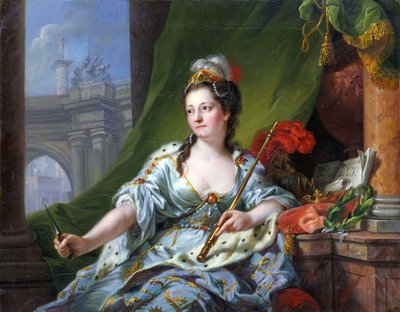 Musen Melpomene (de ni muser, 1771) af Johann Heinrich Tischbein