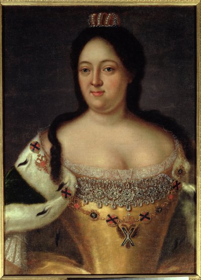 Portræt af kejserinde Anna Ioannovna (1693-1740) af Johann Heinrich Wedekind