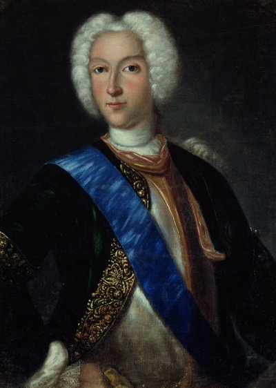 Portræt af zar Peter II (1715-1730) af Johann Heinrich Wedekind