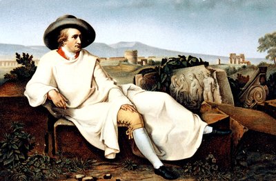 Goethe i Italien, postkort, ca. 1900 af Johann Heinrich Wilhelm (after) Tischbein