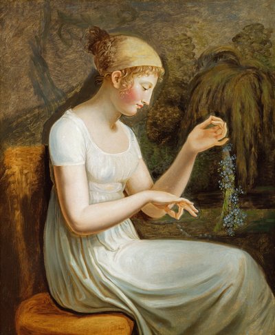 Pige med blomster af Johann Heinrich Wilhelm Tischbein