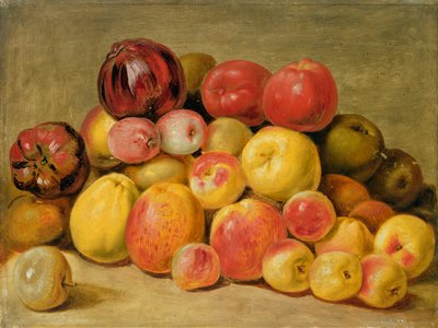 Pieces of Fruit (olie på egetræspanel) af Johann Heinrich Wilhelm Tischbein