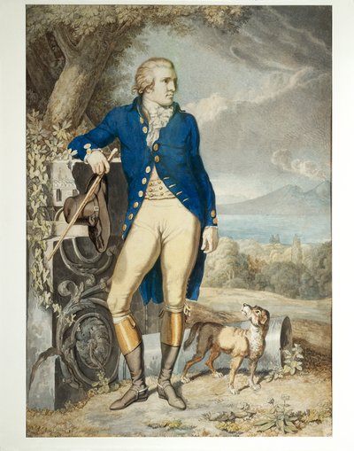 Portræt af Johann Wolfgang von Goethe på landet (akvarel på papir) af Johann Heinrich Wilhelm Tischbein