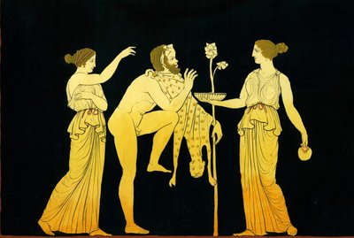 To maenads tilbyder vin til Dionysos ca. 1796 af Johann Heinrich Wilhelm Tischbein