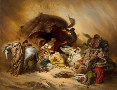 Samum i ørkenen, efter 1844. af Johann Hermann Kretzschmer
