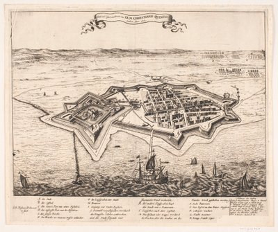 By og Castel Landskron erobret af I.K.M Cristiano Quinto Anno 1676 af Johann Husman